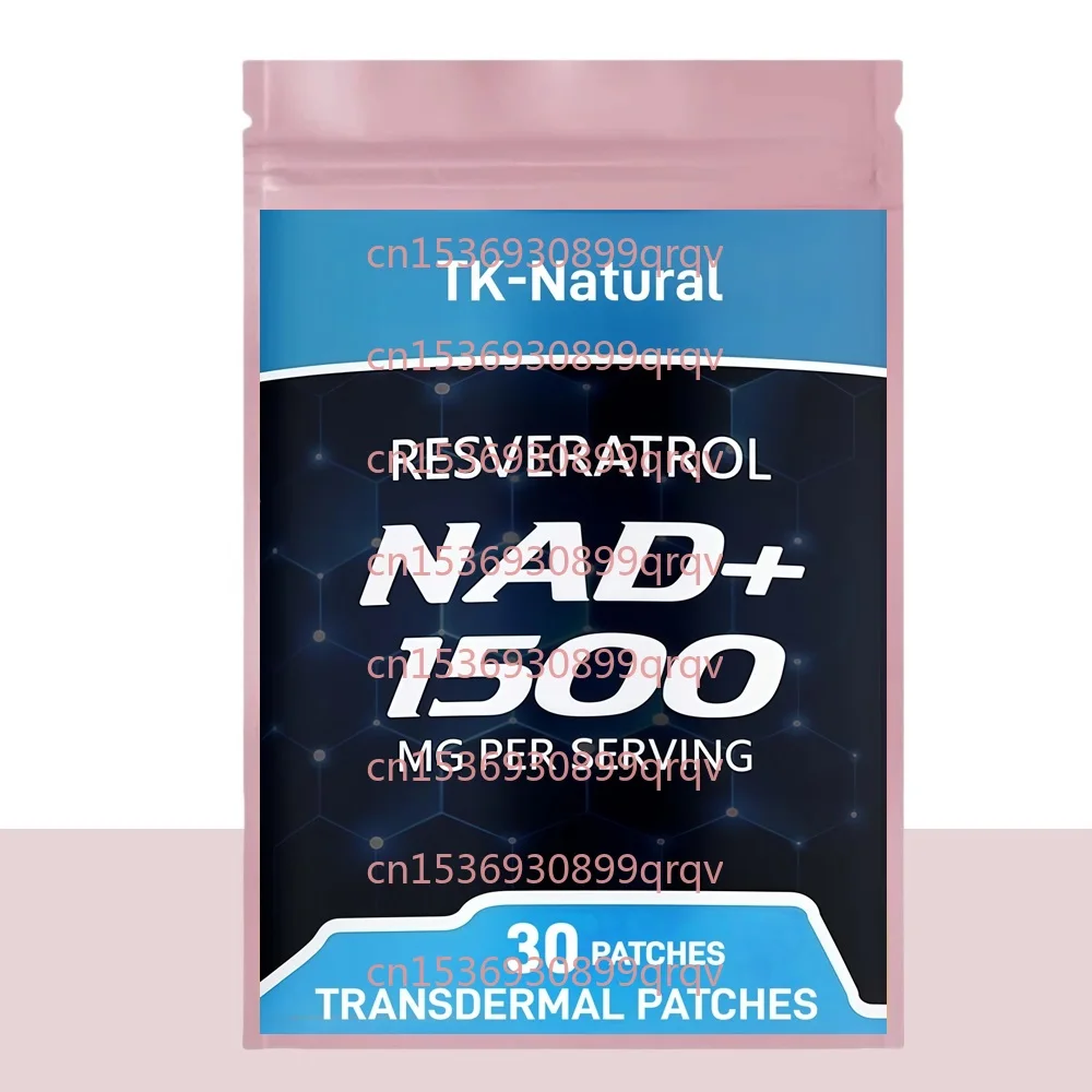 30 Patches NAD+ Transdermal Patches for Anti-Aging Energy Focus Cellular Metabolis With Resveratrol