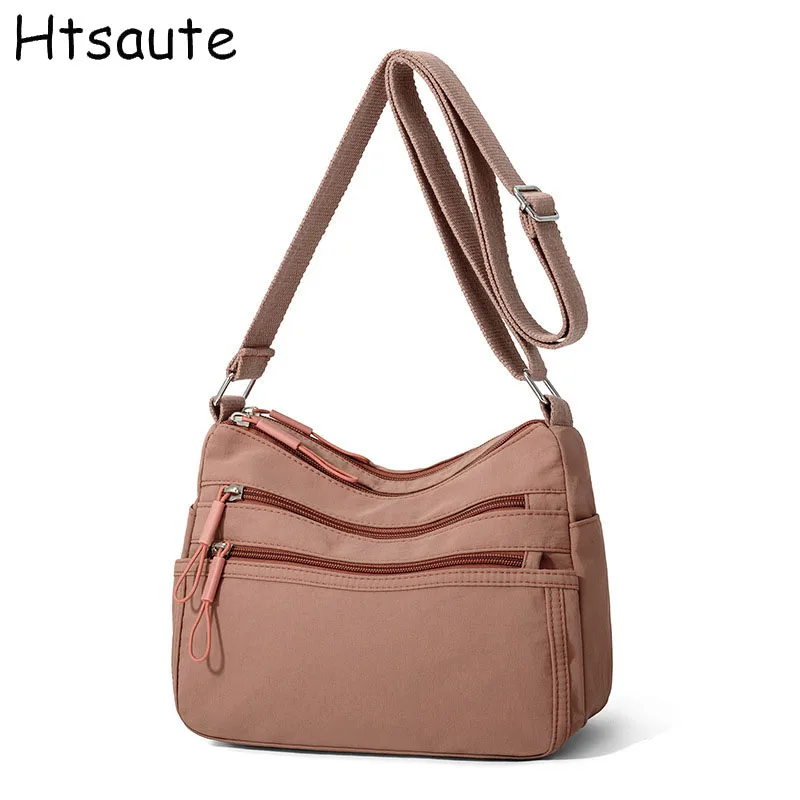 Multi-layers Handbags Female Crossbody Bags Ladies Travel Bags New Fashion Shopping Packs Casual Nylon Satchel Top-handle