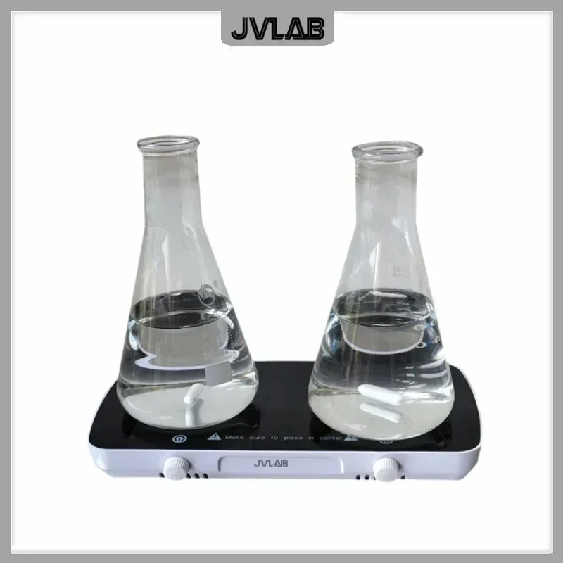 Ultra-flat Compact Magnetic Stirrer 2 Position Magnetic Stirrer Max.capacity 1L*2 Laboratory Mixer Adjust Speed 0-4000rpm MS-J2