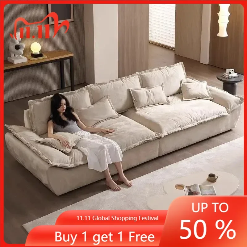 Sofás reclinables de suelo para sala de estar, sillón Vintage italiano minimalista, PUF, canapé relajante, muebles para el hogar