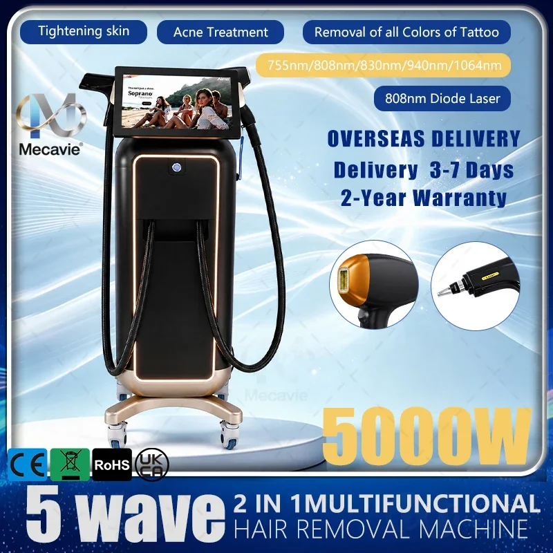 2026 new Updated 2‑In‑1 Diode Laser Beauty System Integrated Hair Reduction & Peak Laser Skin Treatment Apparatus Professional