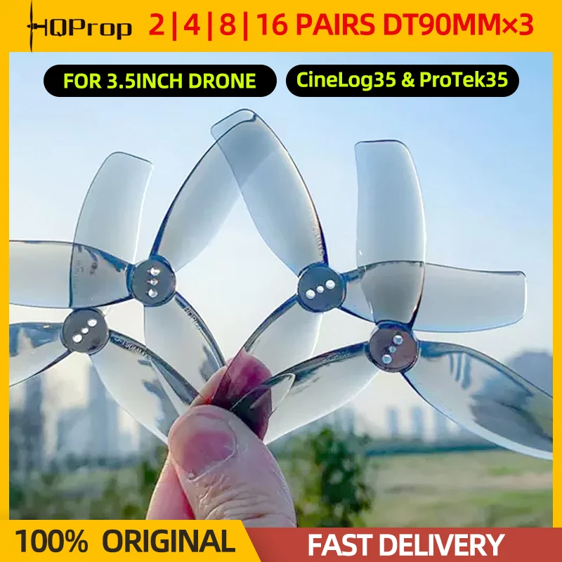 

2/4/8/16 Pairs HQ HQProp DT90 Duct-T90MMX3 Propeller 90mm 3-Blade 1.5mm PC Prop For RC FPV Drone Cinelog35 CL35 ProTek35 3.5inch