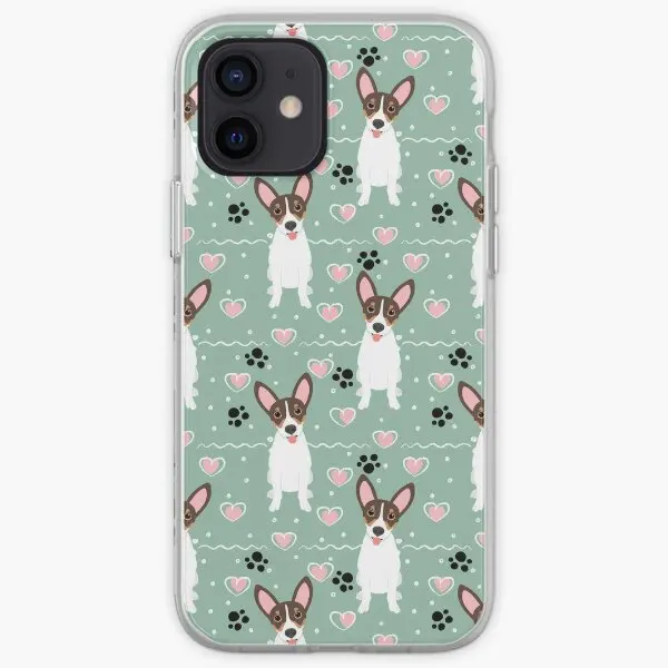 Love Chocolate Tan White Rat Terrier Iph  Phone Case Customizable for iPhone 6 6S 7 8 Plus 11 12 13 14 Pro Max Mini X XS XR Max