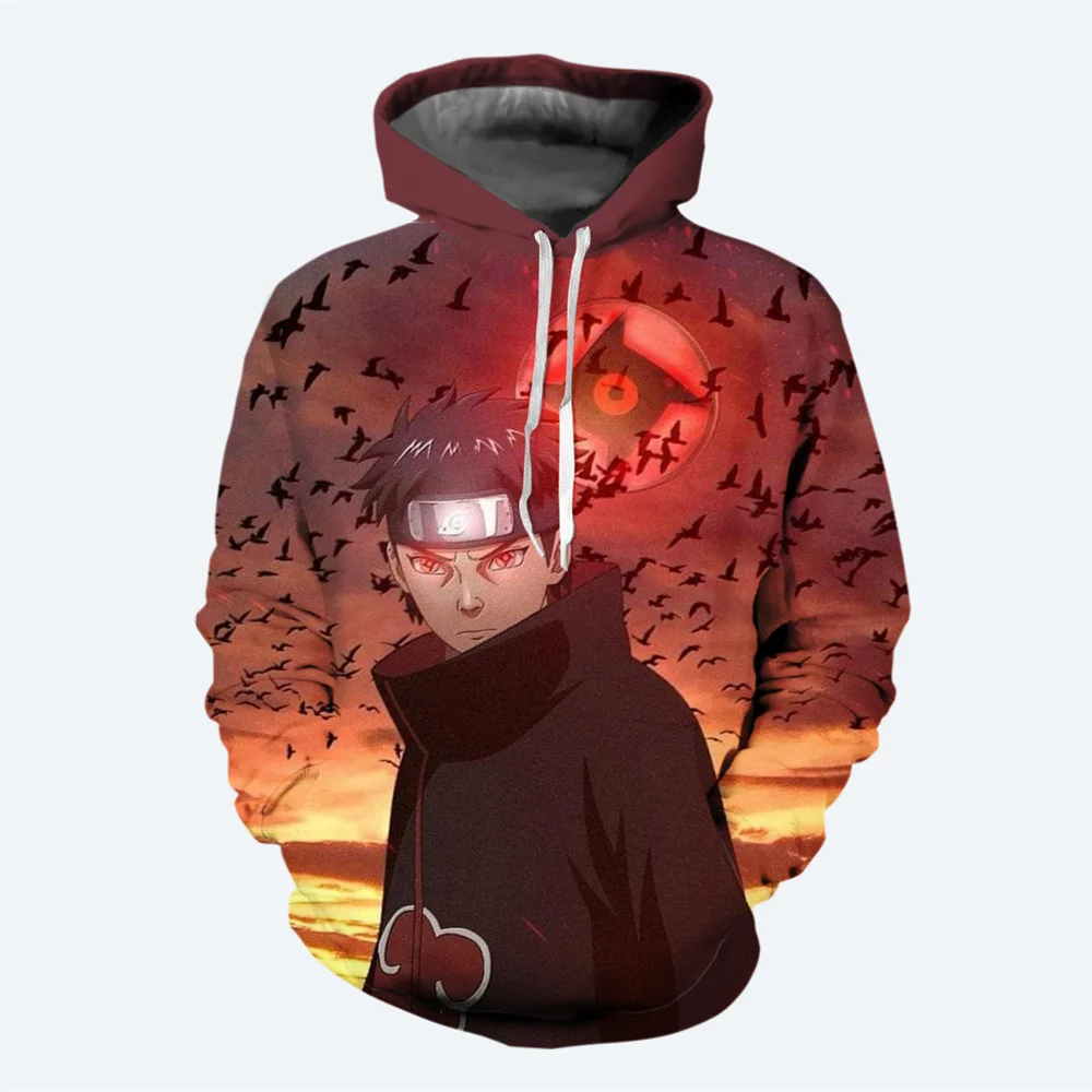 Uchiha Itachi Men's Hoodie Uzumaki Naruto Boys Girls Hoodie 3D Printing New Pullover MINISO Men's Hoodie Anime Men's Clothing