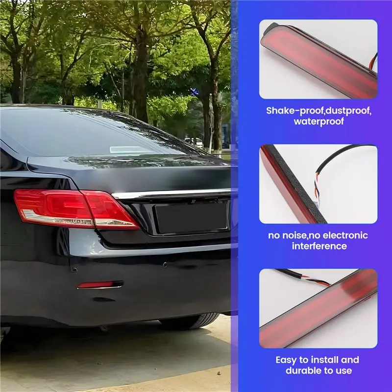 M46K-Led Car Rear Bumper Reflector Tail Brake Light Bar For Toyota Camry Reiz Wish Sienna Innova Lexus Isf Gx470 Rx300