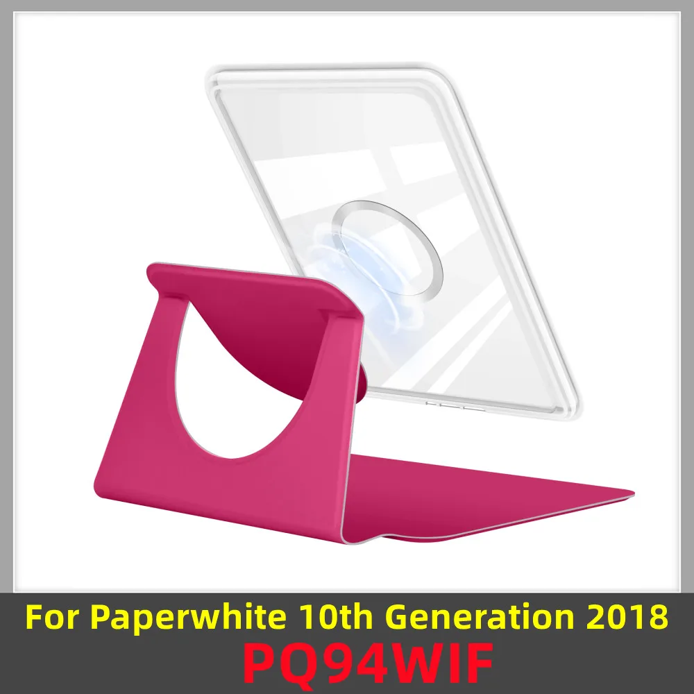 

Защитный чехол из искусственной кожи для Kindle Paperwhite, 10-я вращающаяся смарт-обложка PQ94WIF, 2018, вращающийся чехол для электронной книги Folio
