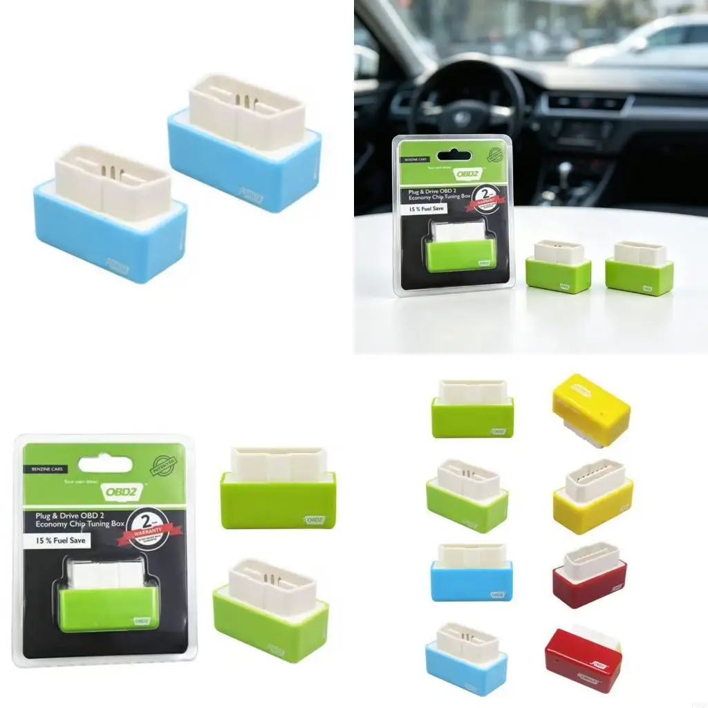 2Pcs Vehicle Power Enhancer Power Upgrade Saving OBD2 Car Saver Reduces Consumption New