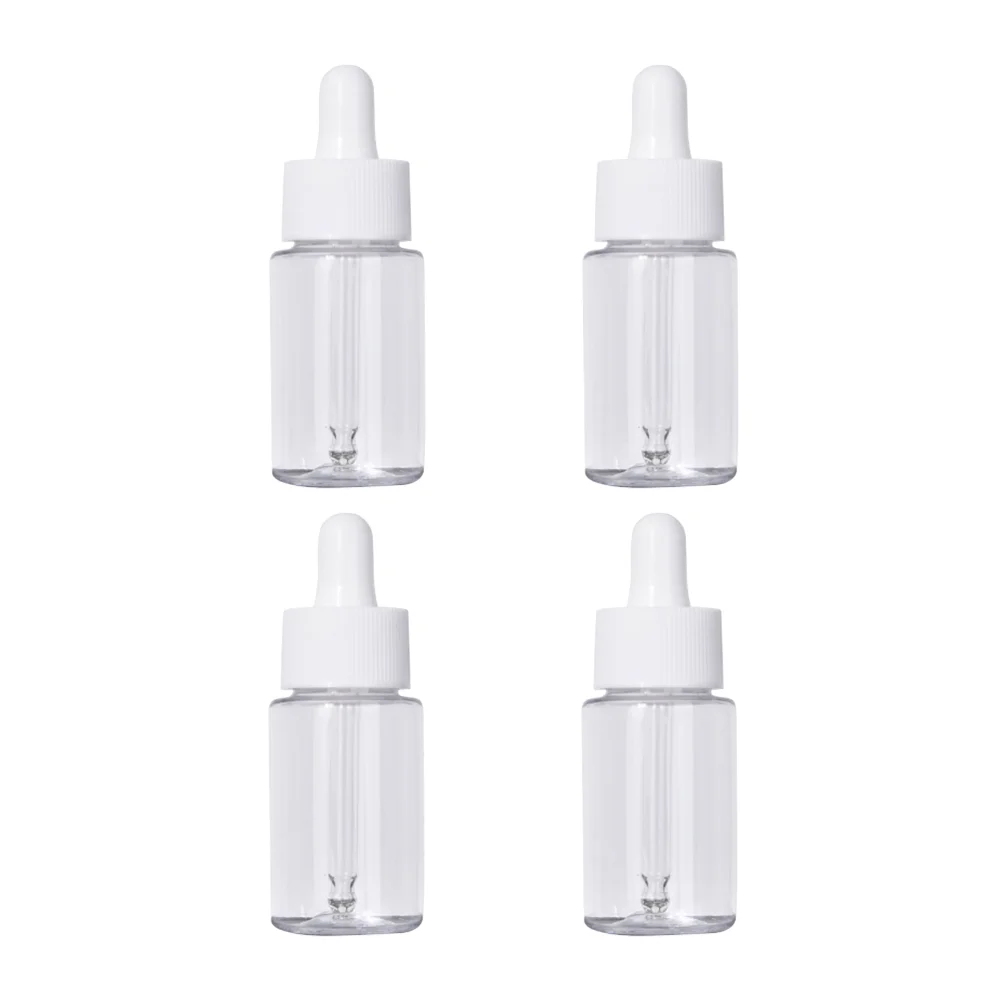 4 Pcs Glass Bottles Eye Droppers for Essential Oils Reusable Juice Mini Vails Clear Simple Sub Empty