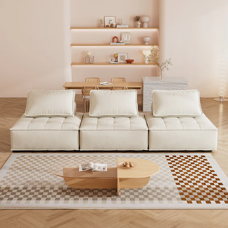 #Modern Luxury White Convertible Chaise Lounge Couch Square L-Shaped Sectional Sofa for Living Room Furniture Modular Sofa