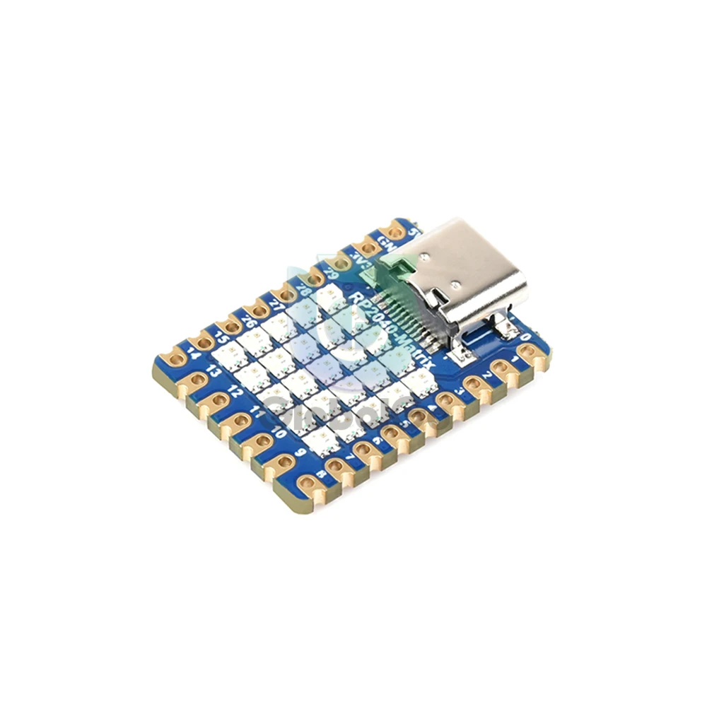 لوحة تطوير توت العليق Pi 5 × 5 RP2040 RGB مصفوفة ليد على أساس معالج RP2040 ثنائي النواة
