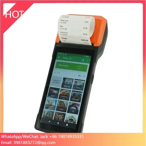 

Мобильный POS-терминал Android 13 с принтером, сенсорным экраном и функцией все-в-одном для точек продаж