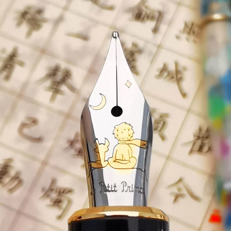 plume-de-stylo-a-plume-polie-a-la-main-motif-petit-prince-et-renard-n°-26-remplacement-pour-hongdian-jinhao-fournitures-scolaires