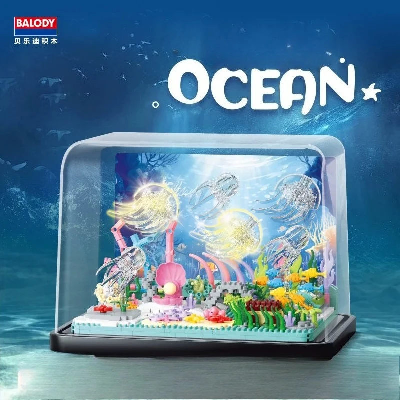 Beiledi Building Blocks, Underwater World, Marine Life Puzzle Assembly Toys, Ornaments, Puzzle Pieces, Holiday Gifts