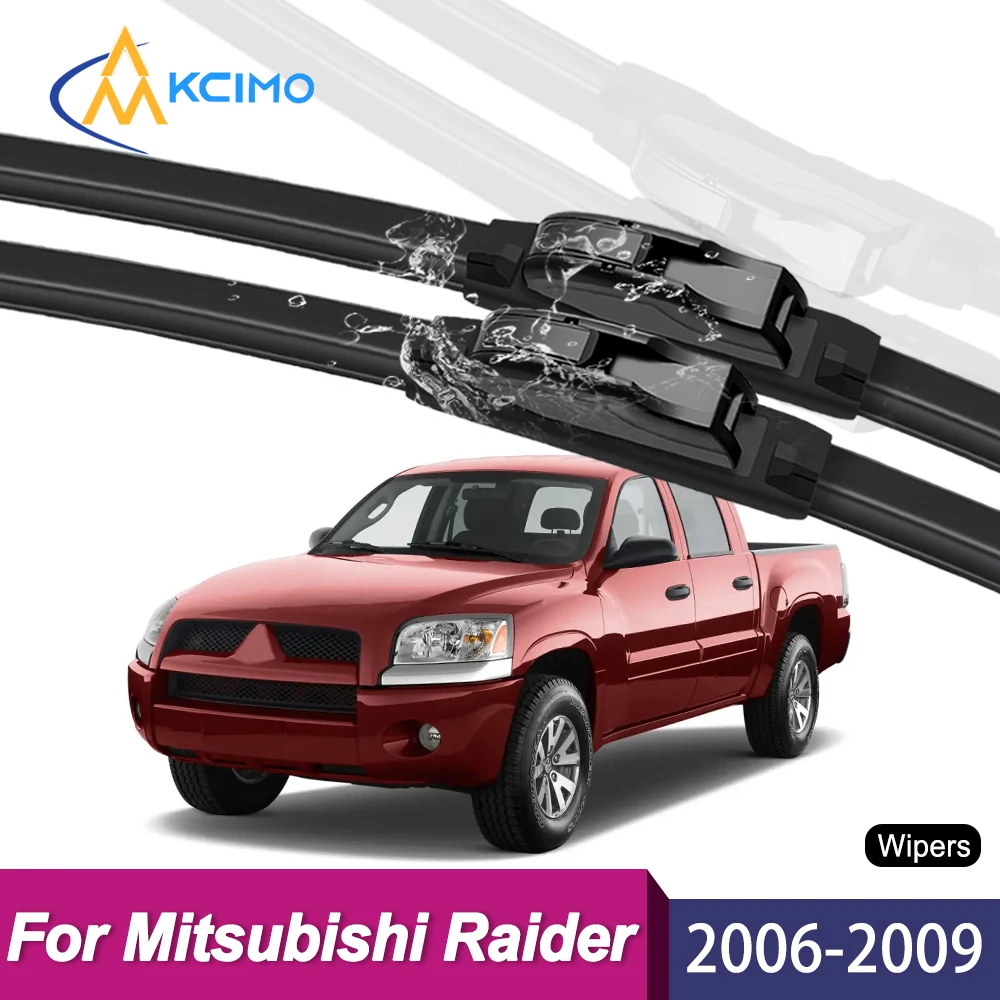 

Durable Front Windshield Wipers for Mitsubishi Raider 2006–2009 All Season Strong Cleaning