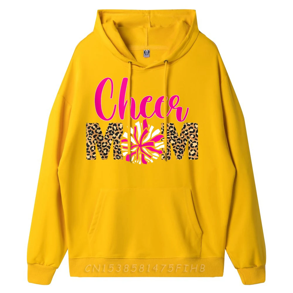 Round Collar Cheer Mom Cheerleading Mother Of Female Hoodies Normal Long Sleeve Sweatshirt Hip Hop Lose Hoodies