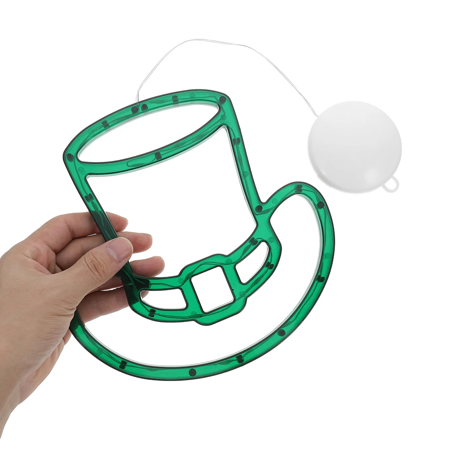 أضواء شامروك لعيد القديس باتريك تعمل على تزيين النوافذ الخضراء، وضع إضاءة ثابت سهل التركيب