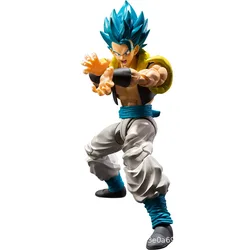 Anime SHFiguarts Gogeta Dragon Ball Z Figure Blue Hair Gogeta Theater Edition Joint Movable Doll Collectible Toys Christmas Gift