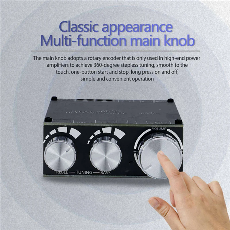 

CJSD-3X Bluetooth 5.0 100W+100W Power Subwoofer Amplifier Board 2.1 Channel Class D Home Audio Stereo Equalizer Amp XY-T100L