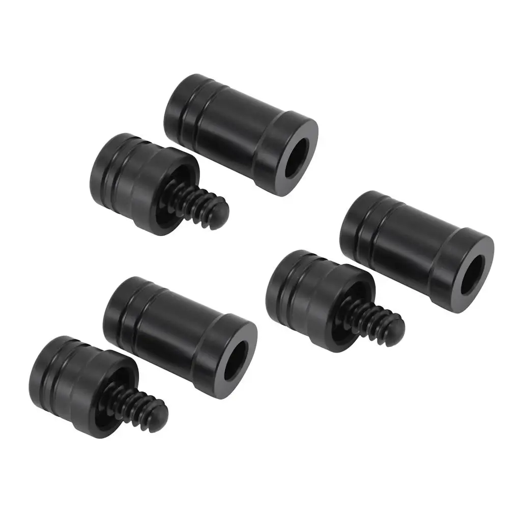 3x 1 Set of Pool Cue - Billiard Stick Joint Protectors/Caps Size 3/8 X 10, Thread with Butt Combo Set Supplies