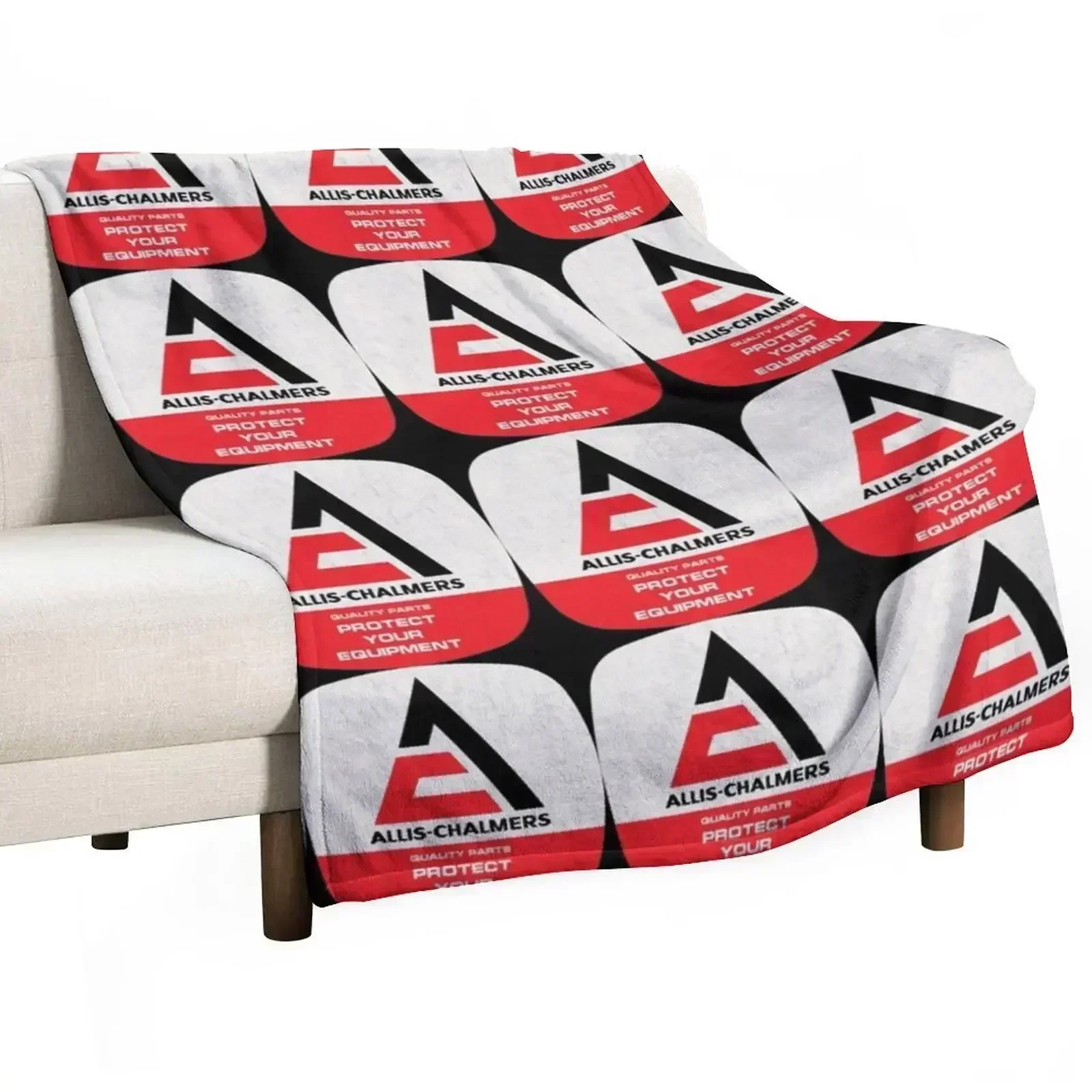 Manta de Peluche Suave y Afelpada con Diseño de Piezas de Tractor Allis Chalmers para Dormitorio y Sala de Estar