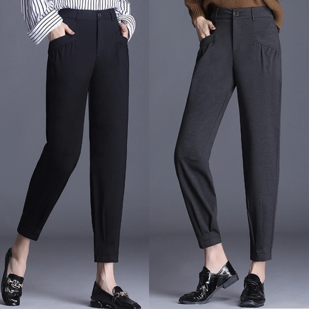 

Grey Korean Harun Pants Women's Loose Pants 2023 Autumn/Winter High Waist New Radish Pants Casual Lantern Pants M-5XL