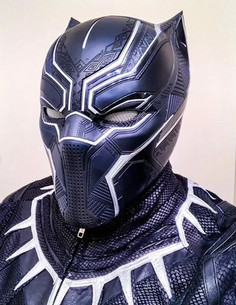 Marvel Black Panther Cosplay Mask Helmet Head Cover Wearable Mask Cos Bluetooth Speaker Base Figure Model Birthday Xmas Gift Toy