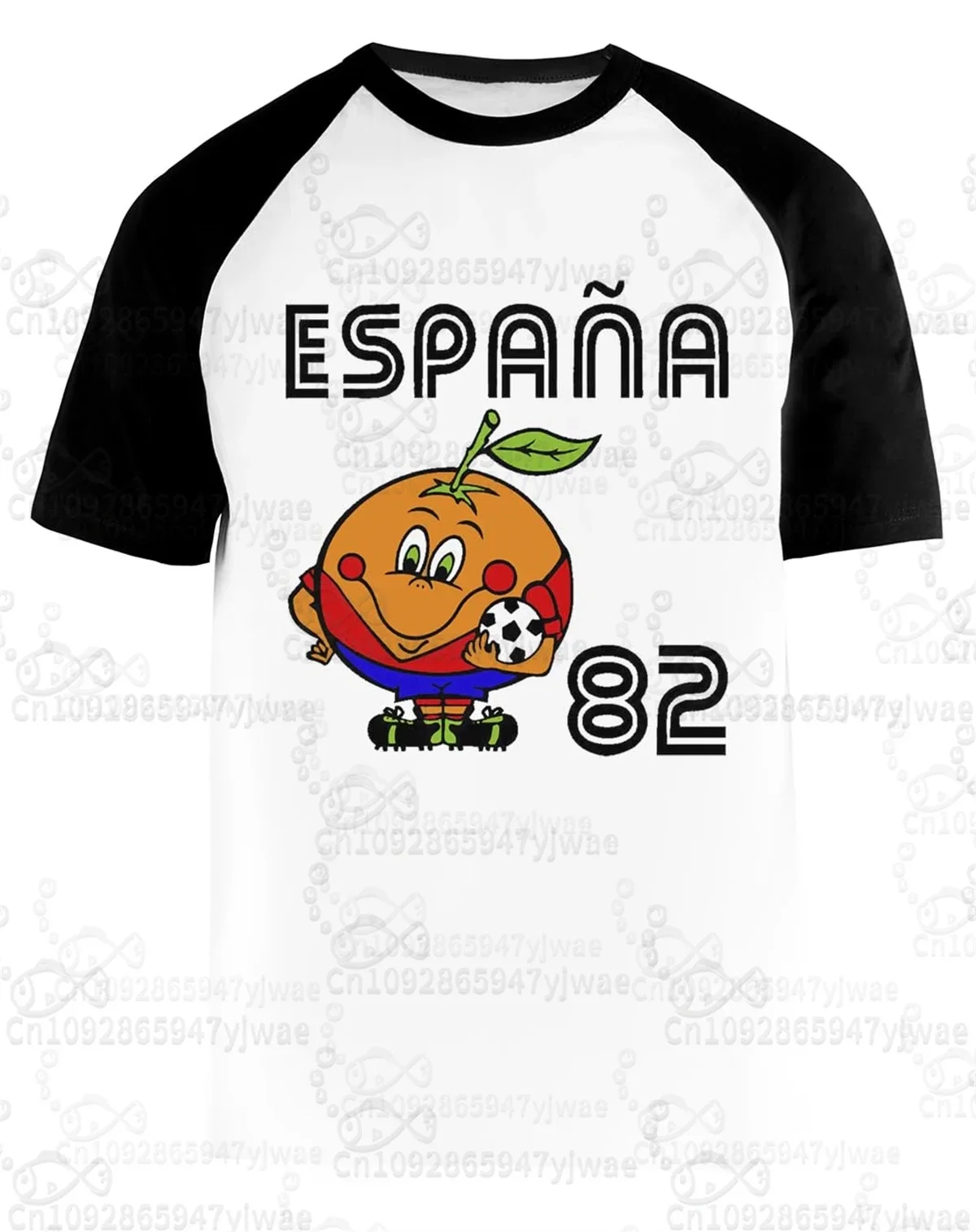Spain 82 Naranjito Football Sports T Shirt for Men Women Unisex O-Neck T-Shirts Retro Commemorative Football Jersey Men T-Shirt