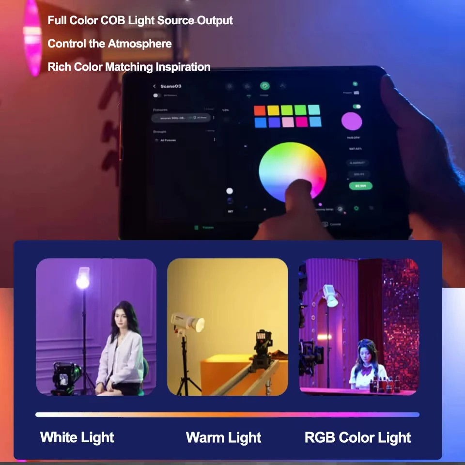 

300C /150c 2500k-7500k full color video light