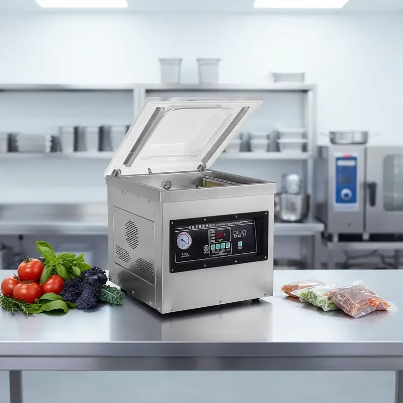 Used for DZ-400 Desktop Automatic Fish and Chicken Nitrogen Vacuum Packaging Machine with Two Sealing Strips