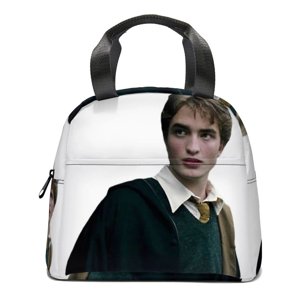 

Cedric Diggory Portable Lunch Bag Food Thermal Box Durable Cooler Lunchbox with Shoulder Strap Picnic Bag Office