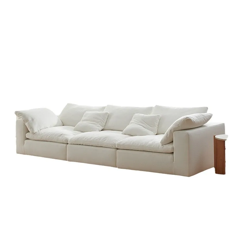 

Cloud sofa, cotton and linen small apartment family bed and breakfast removable and washable fabric sofa