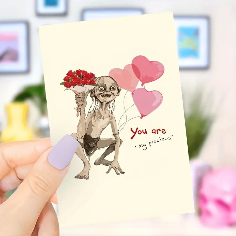 

1pcs Funny Birthday Greeting Card Valentine's Day Gifts Decorative Card Unique Postcards Funny Text Folded Card With Envelopes