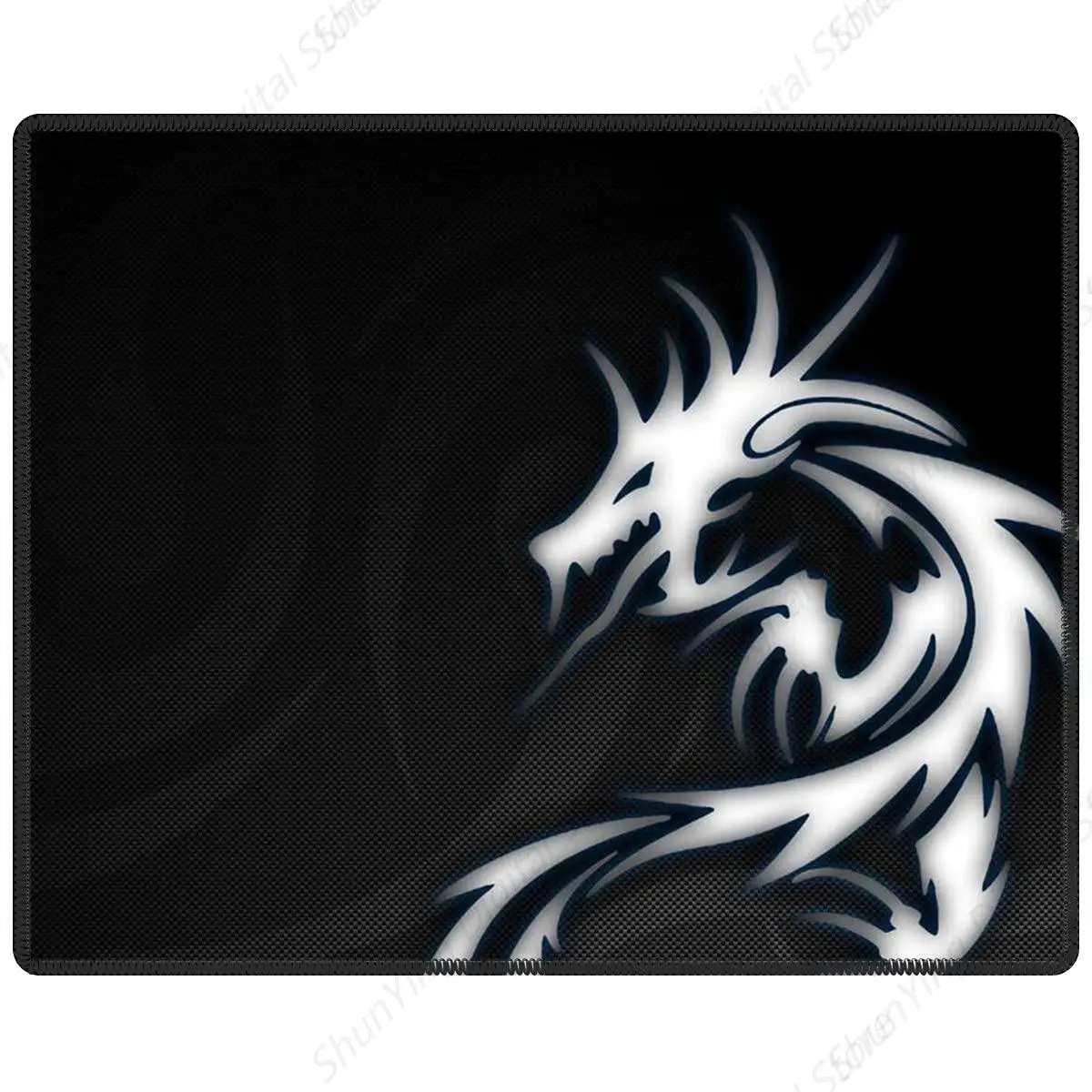 

White Dragon Pattern Anti Slip Rubber Suitable For Desktop Computers Laptops Keyboards Mouse Pads Gaming Computer Mouse Pads