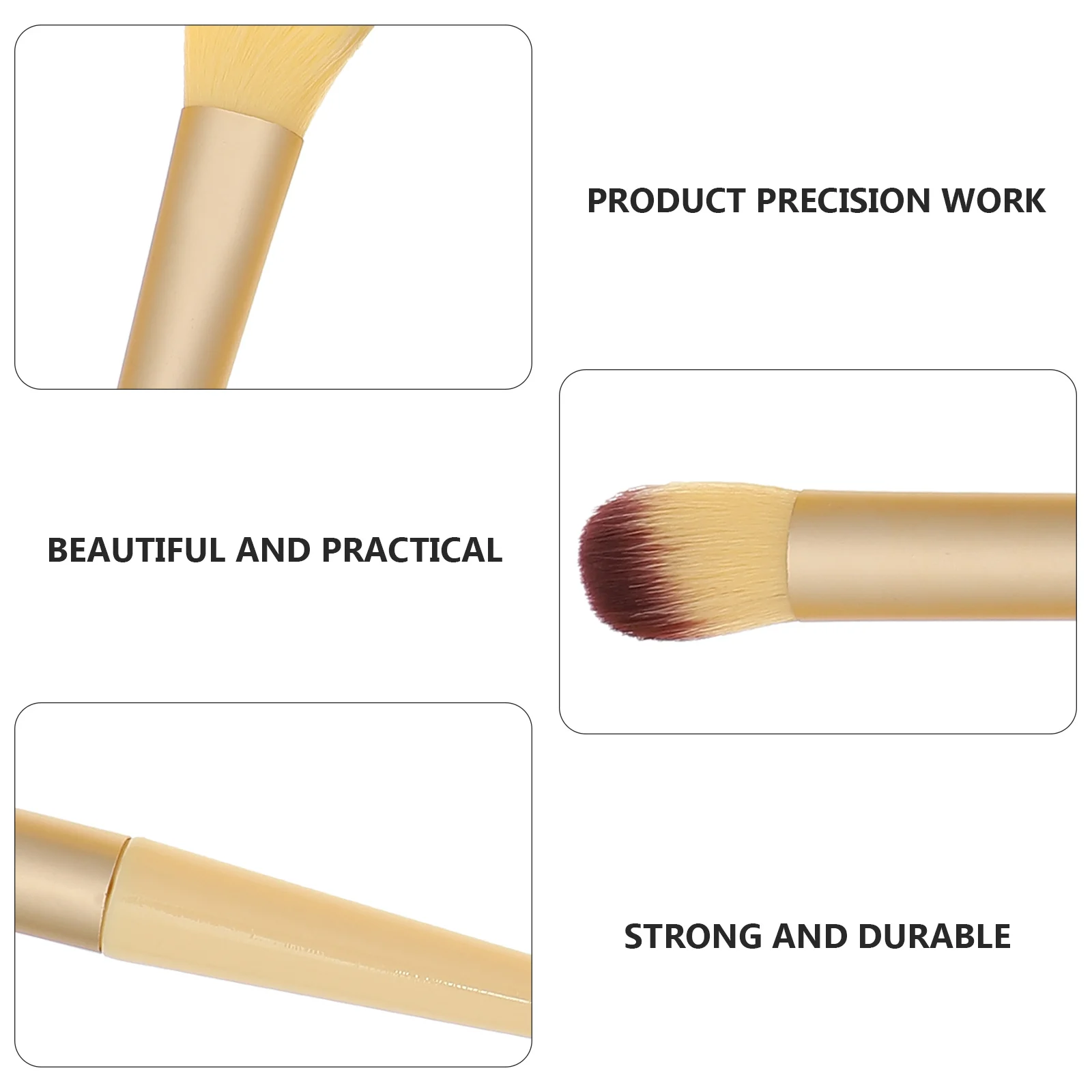 1Set Makeup Brush Set Artificial Fiber Supple Blush Powder Brush Portable Tools for Professional Travel Use