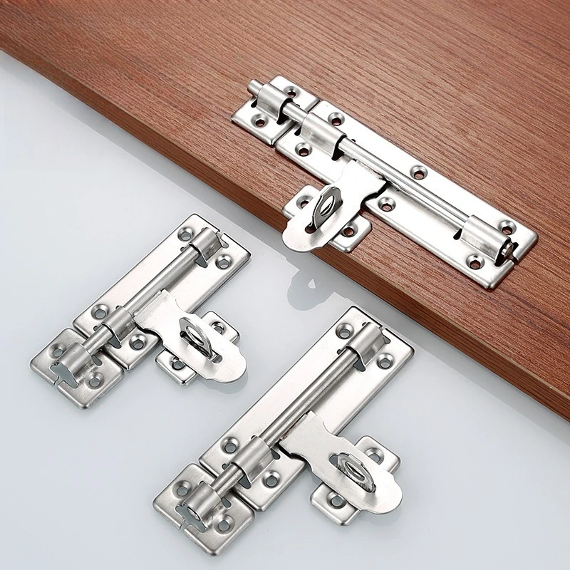 Left Right Door Bolt for Wooden Door with Padlock Surface Mounted Latch