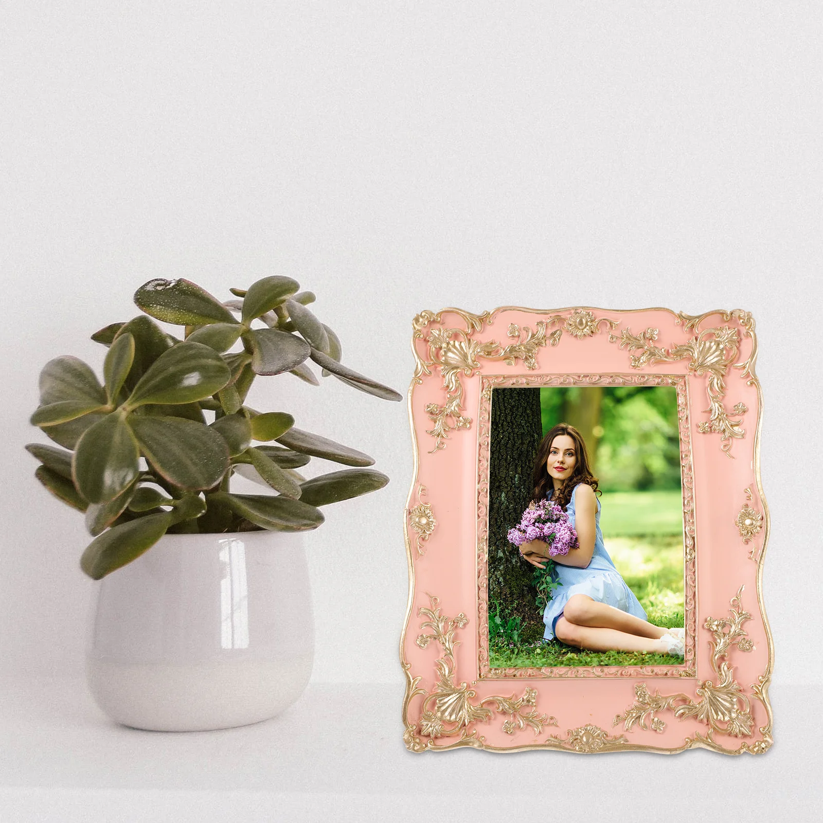 

Vintage Photo Frame Retro Picture Frame Decoration Resin Home Decor Gift for Friends Family Surprise Beautiful Photos Display