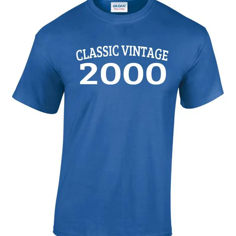 

Classic Vintage 2000 Birthday T Shirt Party Any Year As Required 30Th 50Th 20Th