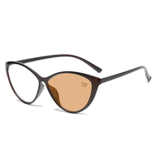 Imagen 2 del producto Nuevas gafas fotocromáticas Vintage, gafas de lectura tipo ojo de gato con montura grande, bloqueo de luz azul, protección ocular, gafas para presbicia