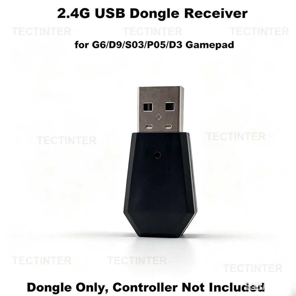 USB Wireless Receiver Dongle for G6 Hall Effect Gamepad 2.4G Replacement Adapter forD9/S03/P05/D3 Gaming Controller Accessories