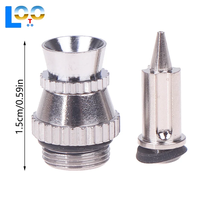 0.3mm 팁 및 커버가 포함된 금속 스프레이 건 노즐 교체 키트, 비충전 스프레이 건 액세서리 세트