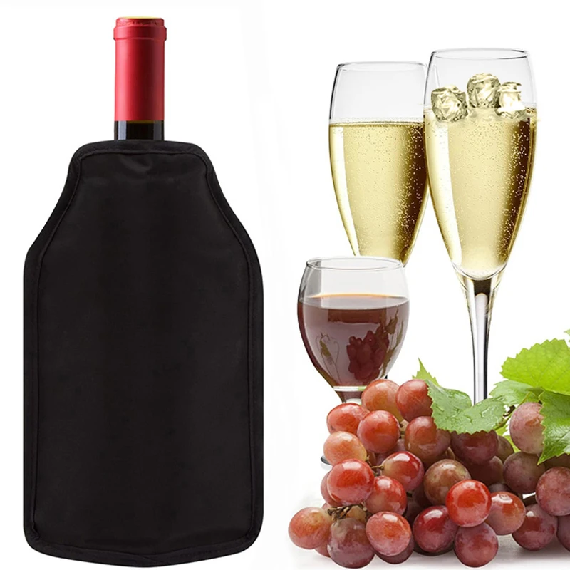 Wine Cooling Holder Ice Bag Jelly Picnic Beverage Nylon Wine Cooler Sleeve Soft Drink Rack Bar Tool Champagne Wine Bottle Covers