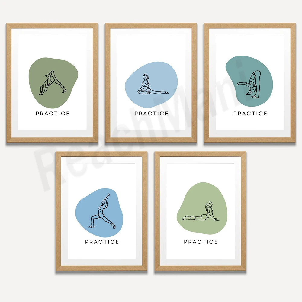 Affiche de pleine conscience « Safe Space » – Impression simple vert sauge et bleu sur le bien-être, art linéaire sur la croissance de la santé mentale et le courage pour la décoration