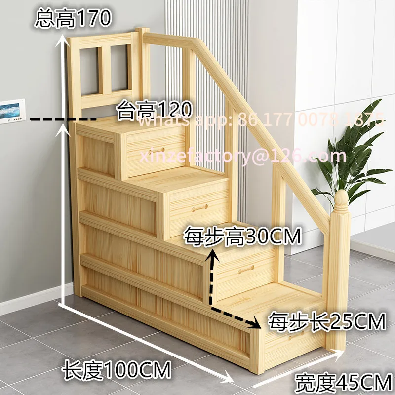 Customizable Mother and child locker Step staircase Step ladder Multifunctional children's bed cabinet Solid wood cabinet Step