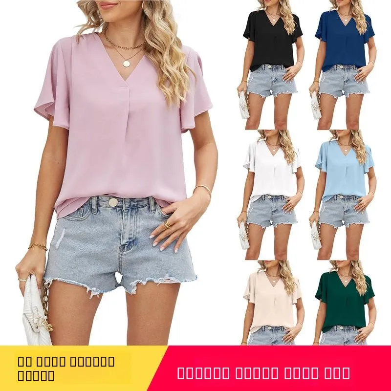 

Женский кружевной топ премиум-класса ort Sve irt Commute Sle из полиэстера, лето 2023, Faion