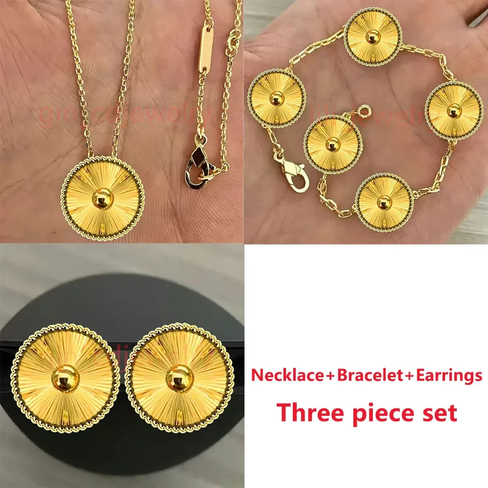 2025nuevo s925 Joyería de Design de lujo conjunto de tres pizas pulsera de quattro hojas chapado oro plata أغاتا ديامانتي ريجالو #4