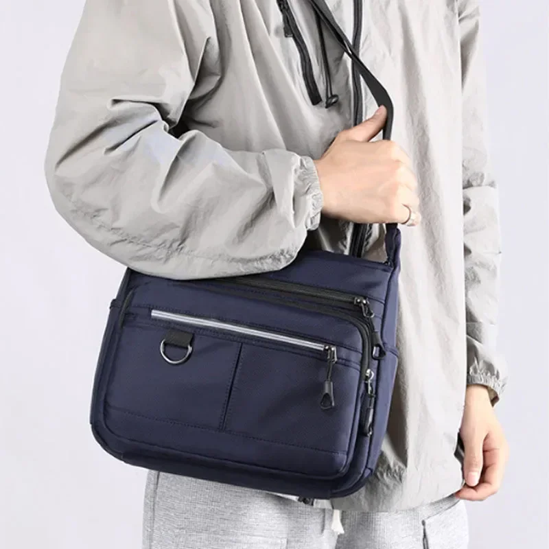 Bolso de hombro Oxford impermeable para hombre, bandolera de gran capacidad, diseño de lujo, novedad de 2024