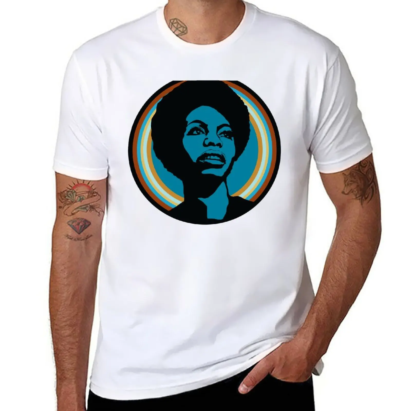 

New nina simone T-Shirt summer clothes T-shirt for a boy vintage t shirt big and tall t shirts for men