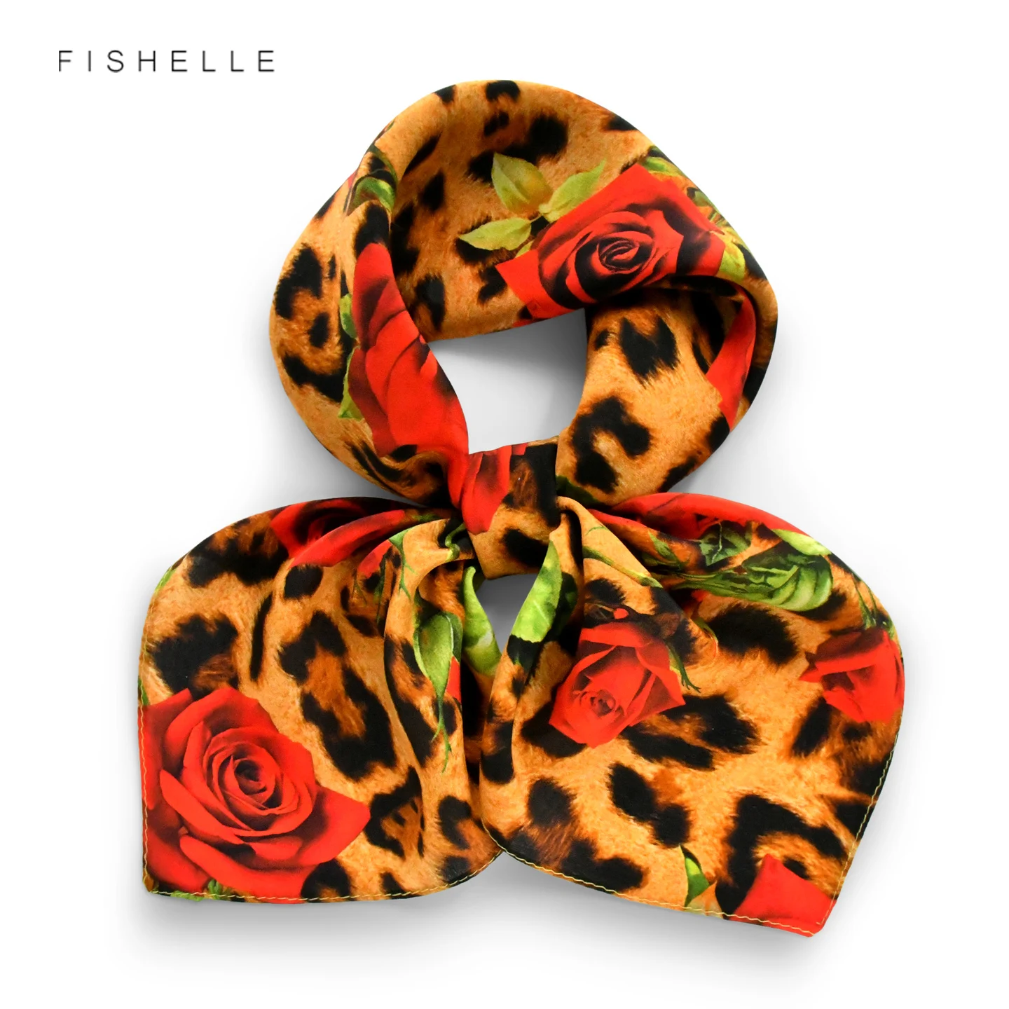 

Leopard Rose Natural Silk Scarf Women 100% Silk Scarves Luxury Shawl Thin Soft Neckerchief Wrap Ladies' Gift Spring and Autumn
