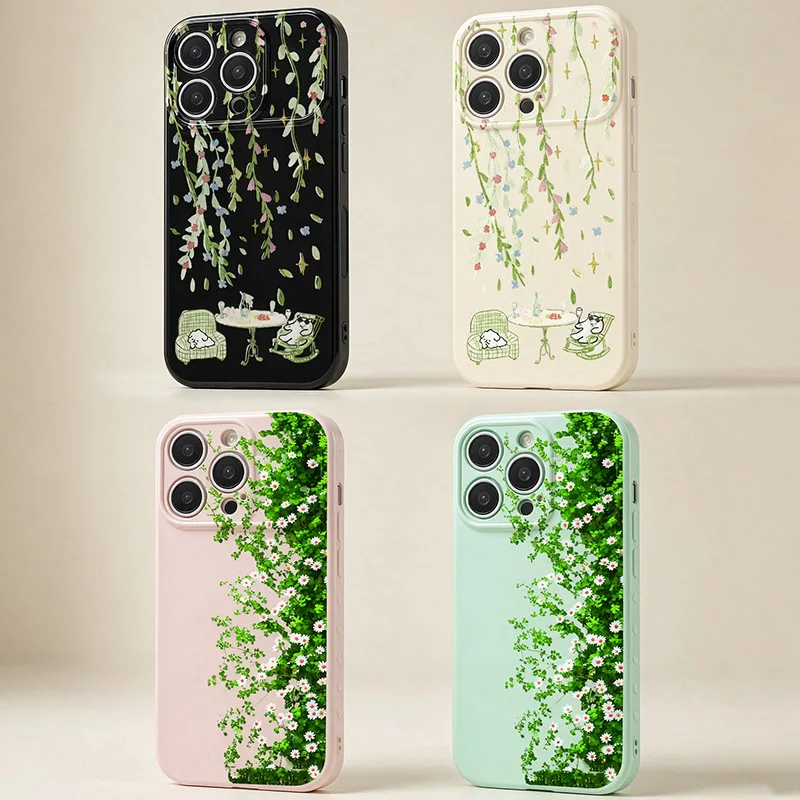 Kawaii Spring Vine Phone Case For Samsung Galaxy S26 S23 S22 S24 S25 Ultra Plus FE A27 A17 A36 A37 A55 A16 A26 A56 Case