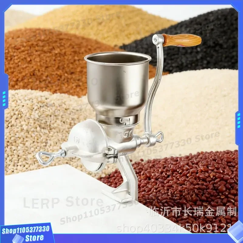 Manual Cast Iron Corn Grinder Heavy Duty Grain Mill for Household Commercial Use High Efficiency Pepper and Feed Grinding
